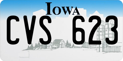 IA license plate CVS623