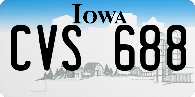 IA license plate CVS688