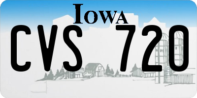 IA license plate CVS720