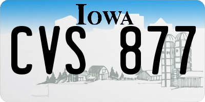 IA license plate CVS877