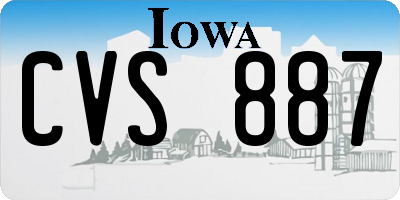 IA license plate CVS887
