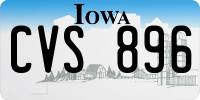 IA license plate CVS896