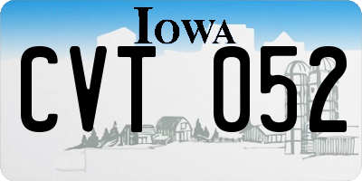 IA license plate CVT052
