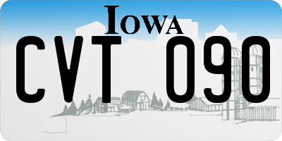 IA license plate CVT090