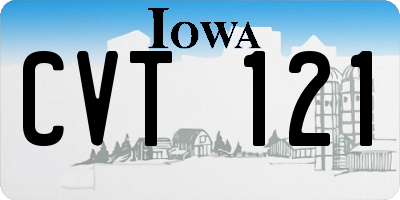 IA license plate CVT121