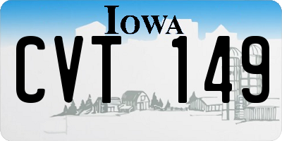 IA license plate CVT149