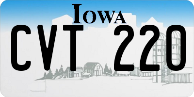 IA license plate CVT220