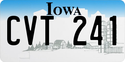 IA license plate CVT241