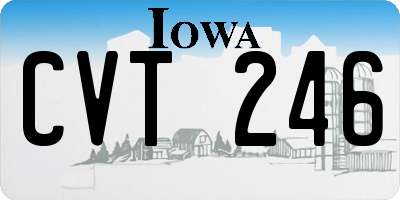 IA license plate CVT246