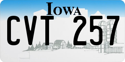 IA license plate CVT257
