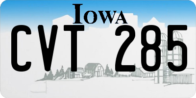IA license plate CVT285
