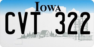 IA license plate CVT322