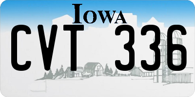IA license plate CVT336