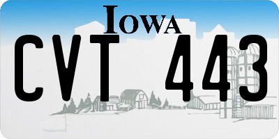 IA license plate CVT443