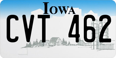 IA license plate CVT462