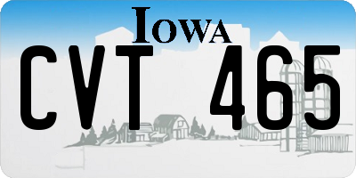 IA license plate CVT465