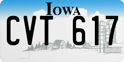 IA license plate CVT617