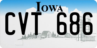IA license plate CVT686