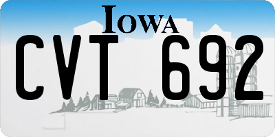 IA license plate CVT692