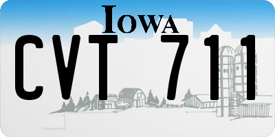 IA license plate CVT711