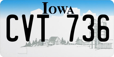 IA license plate CVT736