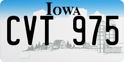 IA license plate CVT975