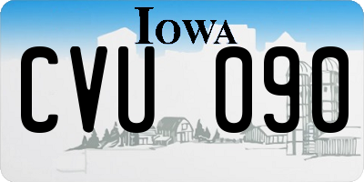 IA license plate CVU090