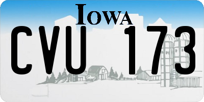 IA license plate CVU173