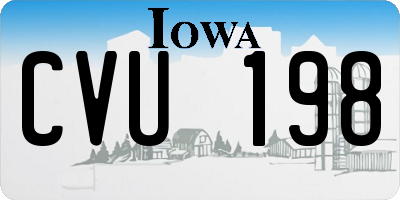 IA license plate CVU198