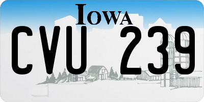 IA license plate CVU239