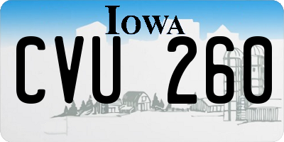 IA license plate CVU260
