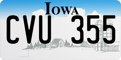 IA license plate CVU355