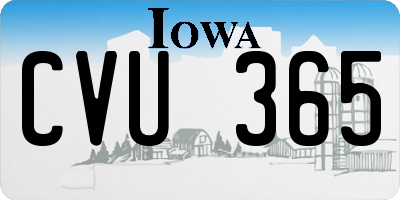 IA license plate CVU365