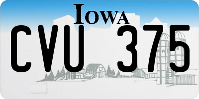 IA license plate CVU375