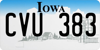IA license plate CVU383