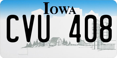 IA license plate CVU408