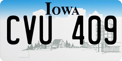 IA license plate CVU409