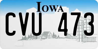 IA license plate CVU473