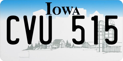 IA license plate CVU515