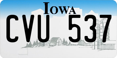 IA license plate CVU537