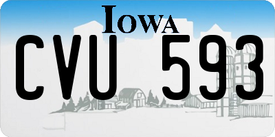 IA license plate CVU593