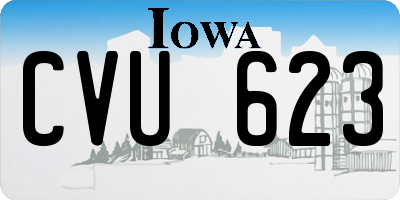 IA license plate CVU623
