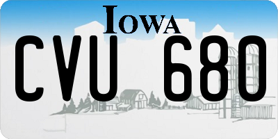 IA license plate CVU680
