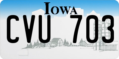 IA license plate CVU703
