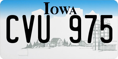 IA license plate CVU975