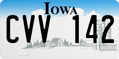 IA license plate CVV142