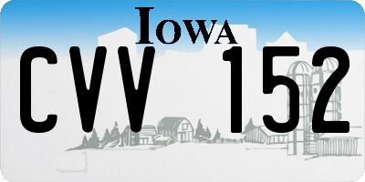 IA license plate CVV152