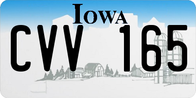 IA license plate CVV165