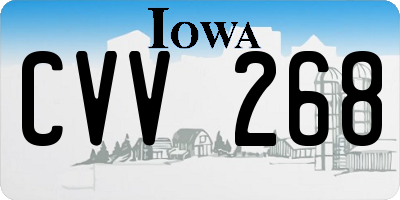 IA license plate CVV268