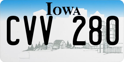 IA license plate CVV280